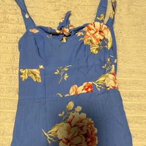 INTERMIX Blue Floral Tank Top